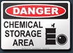 Danger Chemical Storage Area Sign