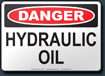 Danger Hydraulic Oil Sign