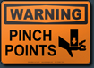 Warning Pinch Points Sign